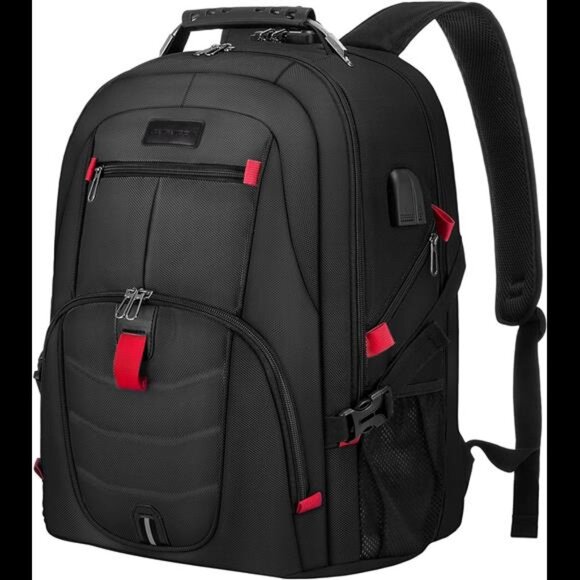 Travel Laptop Backpack Waterproof Anti Theft Backpack with Lock & USB Charging - Picture 1 of 7